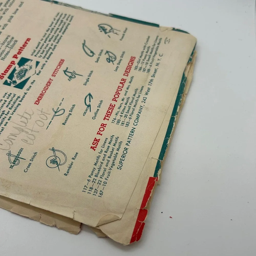 Vogart And Superior Vintage Hot Iron Transfers Lot Of 2‎